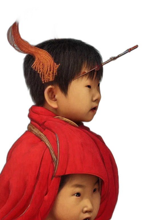 dragon, staff, hat, mask transparent PNG cut-out