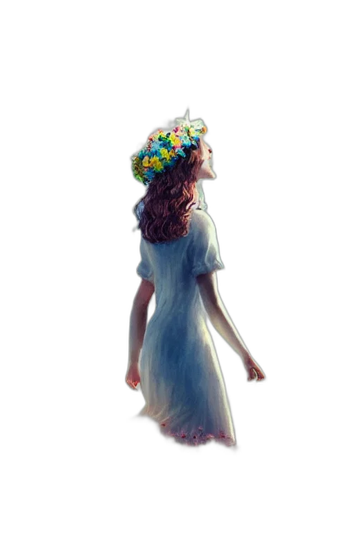 dress, crown, hat, hair transparent PNG cut-out