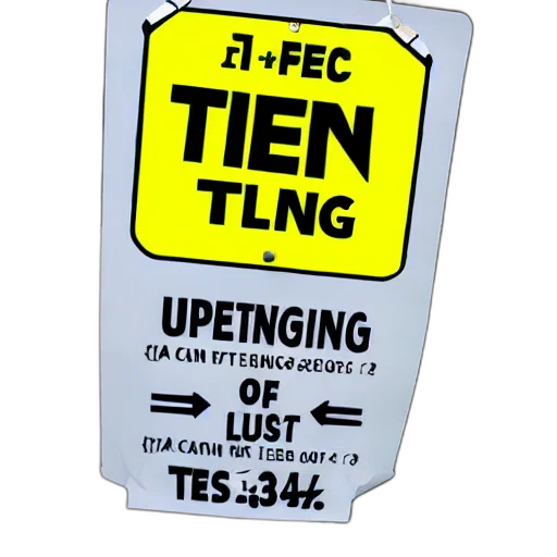 sign, says, testing, 123 transparent PNG cut-out