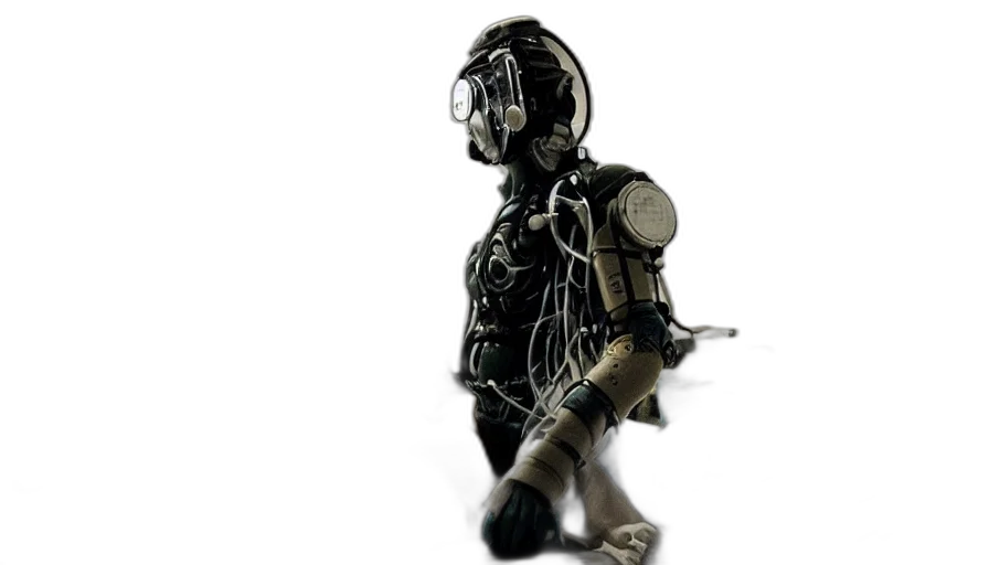 robot, jacket, jewelry, creature transparent PNG cut-out