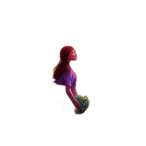 hair, creature, shoes, dress transparent PNG cut-out