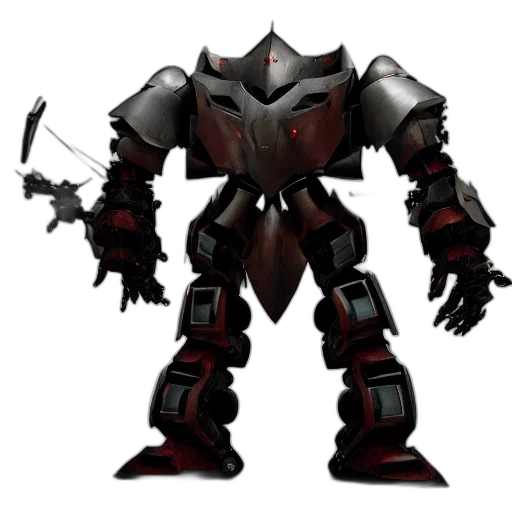 robot, weapon, concept art, 3d render transparent PNG cut-out