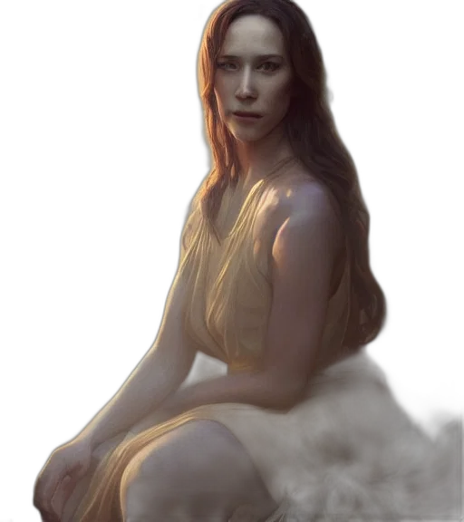dress, crown, face, creature transparent PNG cut-out