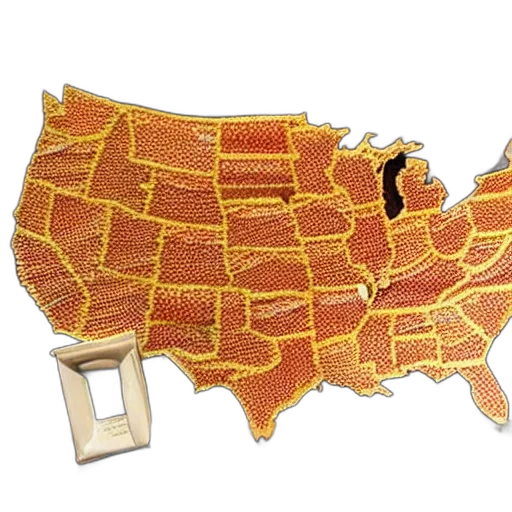 map, united, states, made transparent PNG cut-out