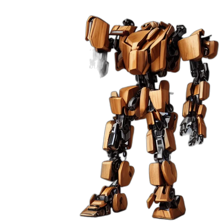 robot, 3d render, concept art, golden transparent PNG cut-out