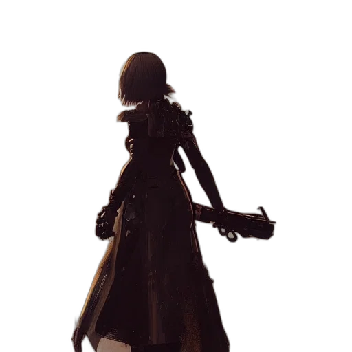 dress, staff, weapon, robot transparent PNG cut-out