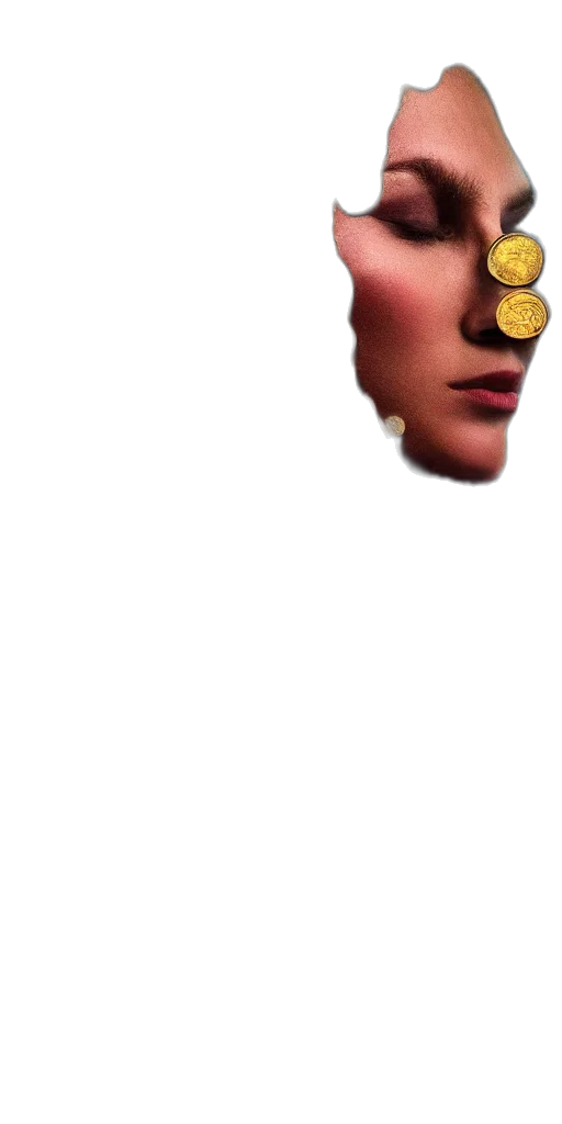 face, mask, crown, jewelry transparent PNG cut-out