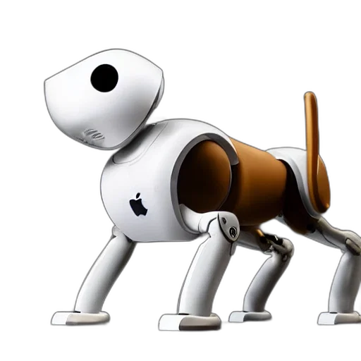 robot, 3d render, concept art, apple transparent PNG cut-out