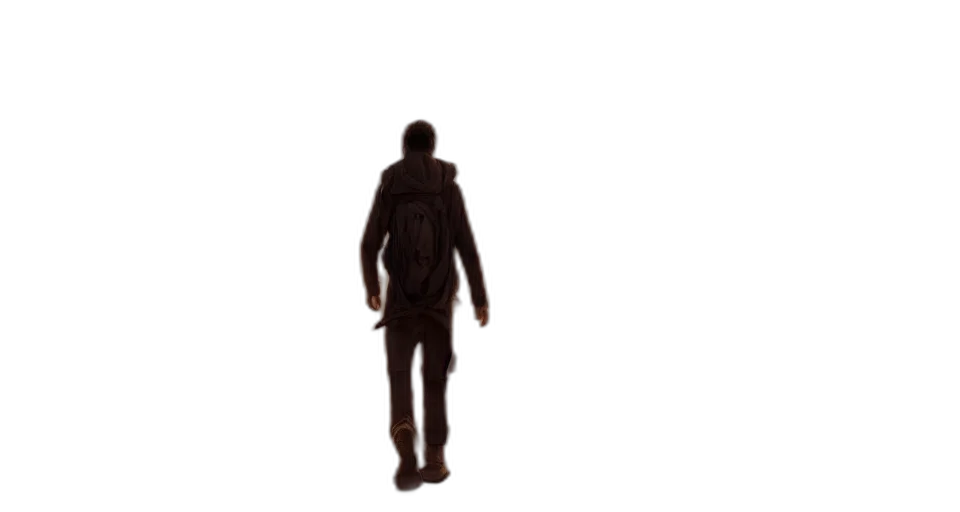 jacket, staff, robot, 3d render transparent PNG cut-out