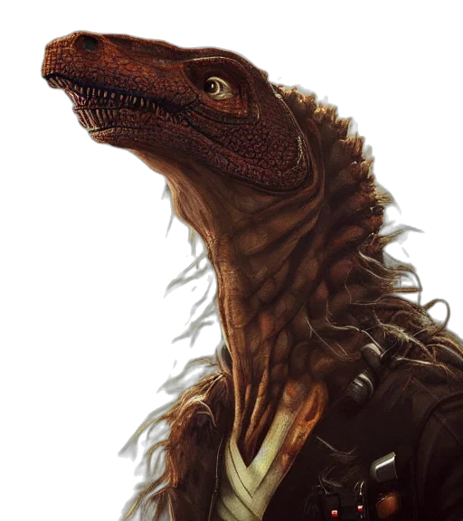 dragon, creature, animal, staff transparent PNG cut-out