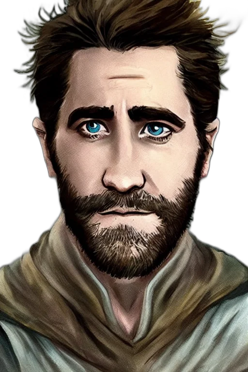 face, staff, fantasy art, photorealistic transparent PNG cut-out