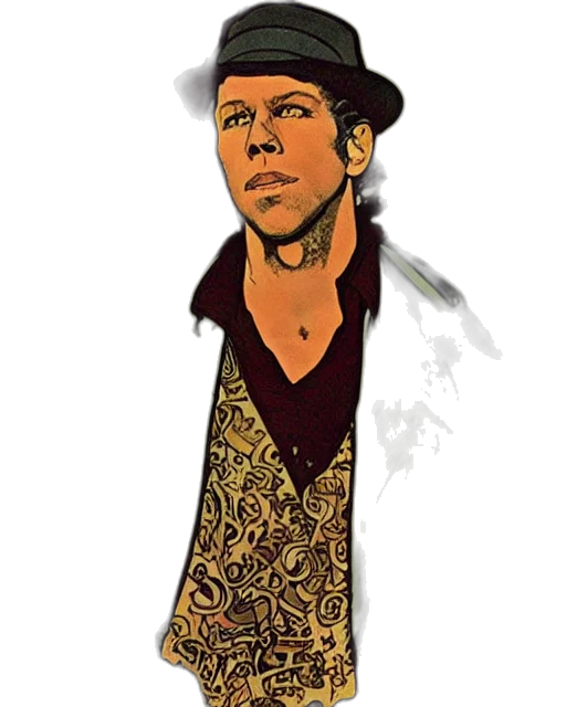 staff, jacket, hat, cartoon transparent PNG cut-out