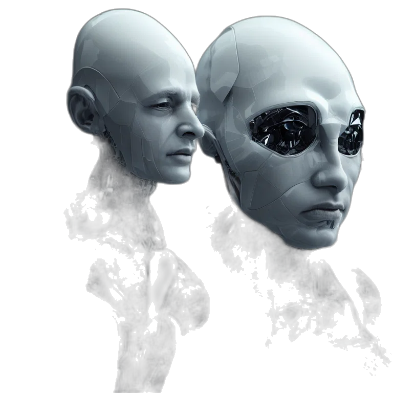 mask, face, robot, concept art transparent PNG cut-out