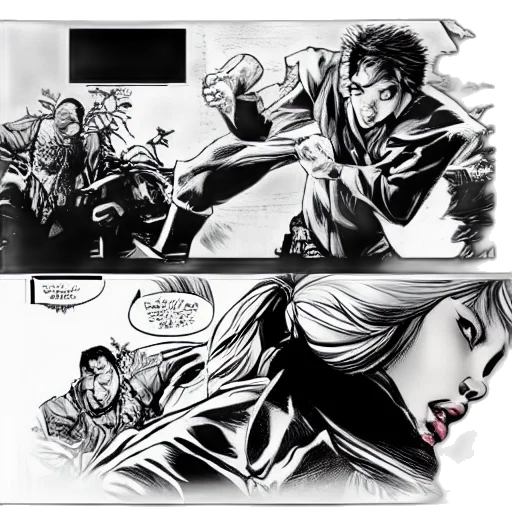 comic book art, concept art, fire, scarlett transparent PNG cut-out