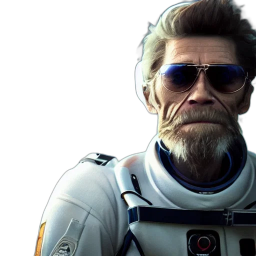 concept art, cyberpunk, willem, dafoe transparent PNG cut-out