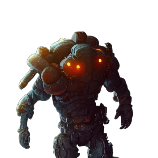 robot, staff, creature, weapon transparent PNG cut-out