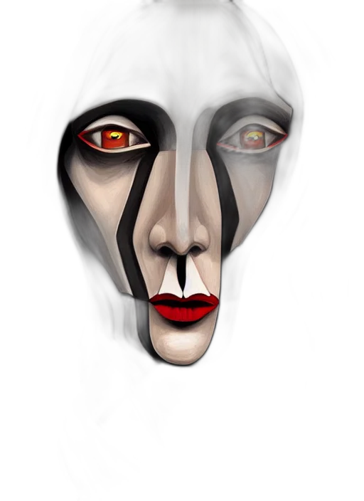 mask, face, photorealistic, fantasy art transparent PNG cut-out