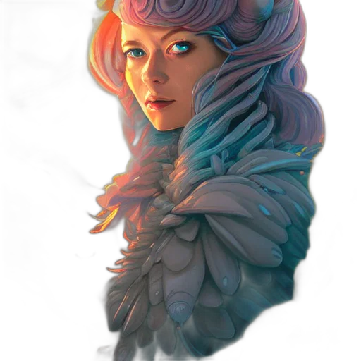 face, crown, dress, creature transparent PNG cut-out