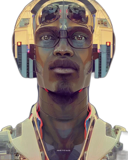 robot, face, mask, staff transparent PNG cut-out