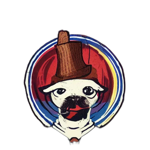 hat, staff, animal, cartoon transparent PNG cut-out
