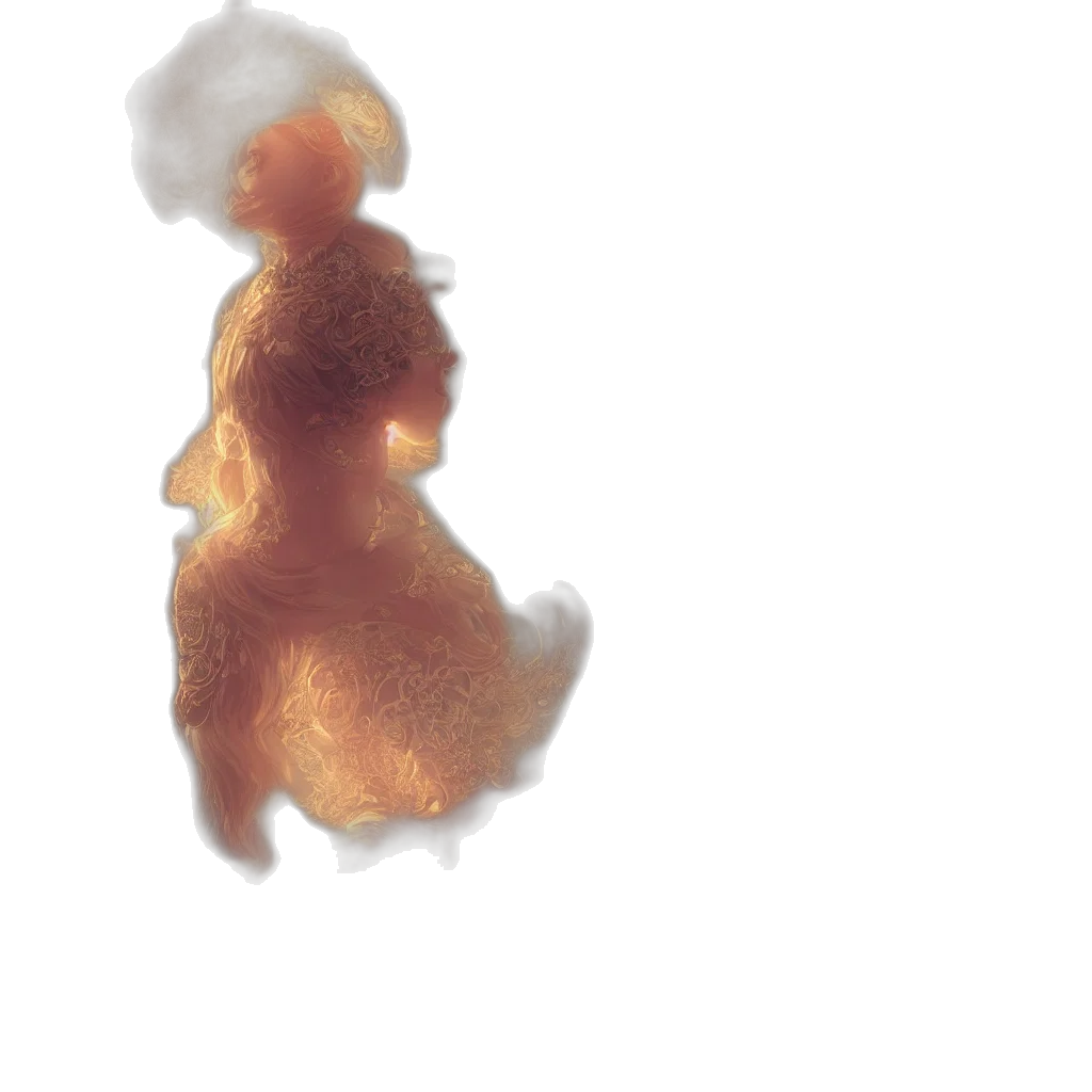 dress, hair, creature, face transparent PNG cut-out