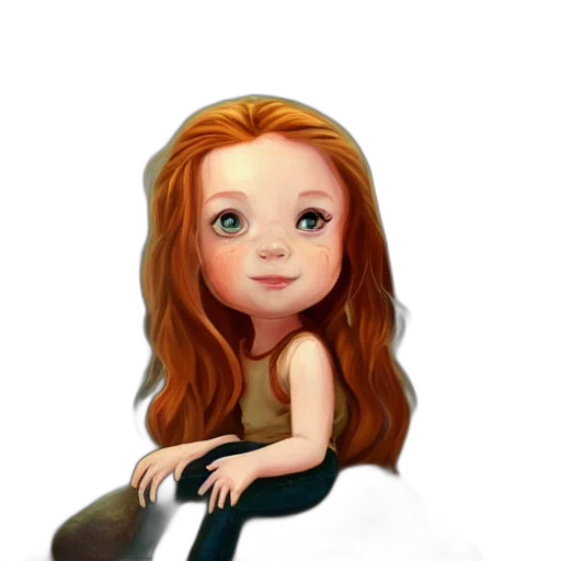 face, dress, hair, staff transparent PNG cut-out