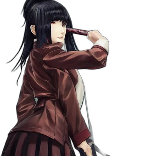jacket, staff, weapon, anime transparent PNG cut-out