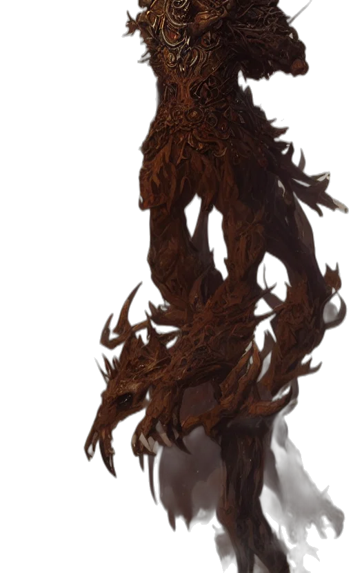 dragon, creature, hair, mask transparent PNG cut-out
