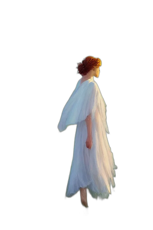 dress, jacket, staff, creature transparent PNG cut-out