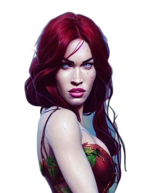 face, fantasy art, photorealistic, comic book art transparent PNG cut-out