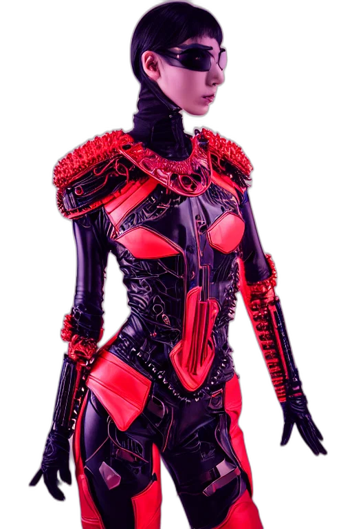 robot, dress, mask, cyberpunk transparent PNG cut-out