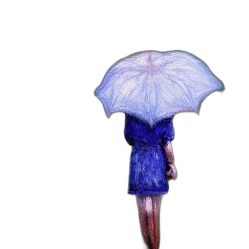 umbrella, dress, hat, staff transparent PNG cut-out