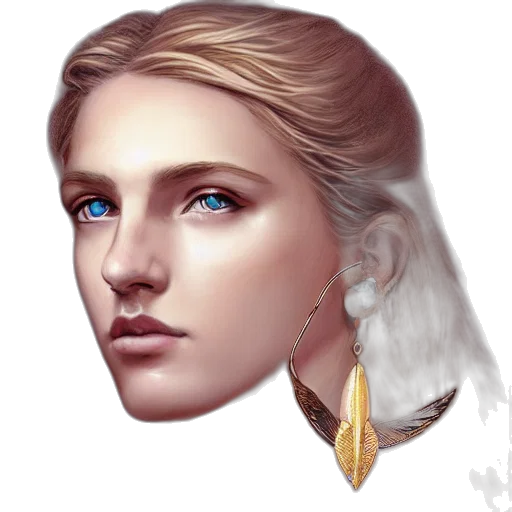 face, jewelry, crown, fantasy art transparent PNG cut-out
