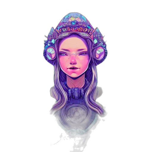 face, mask, crown, robot transparent PNG cut-out