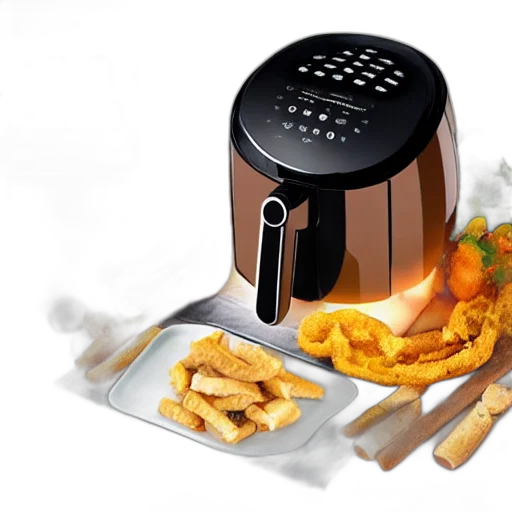 food, robot, 3d render, photorealistic transparent PNG cut-out