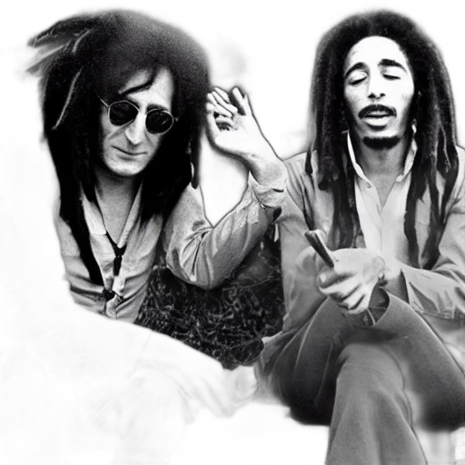 john, lennon, smoking, joint transparent PNG cut-out