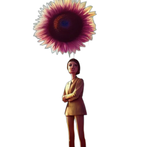 umbrella, staff, flower, robot transparent PNG cut-out