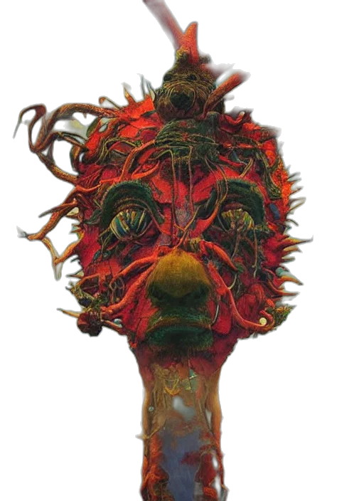 mask, crown, staff, face transparent PNG cut-out