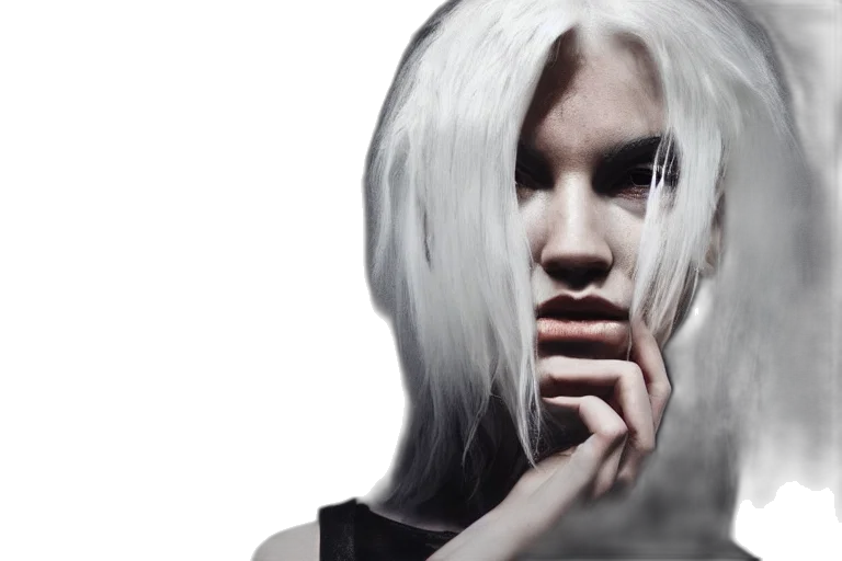 hair, face, mask, cyberpunk transparent PNG cut-out