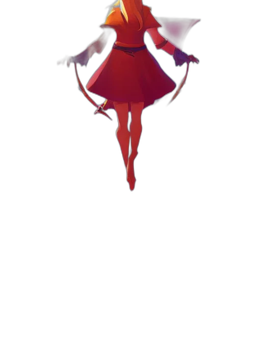 crown, creature, dress, staff transparent PNG cut-out