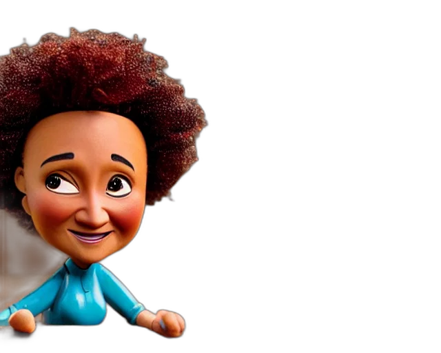 hair, face, 3d render, cartoon transparent PNG cut-out