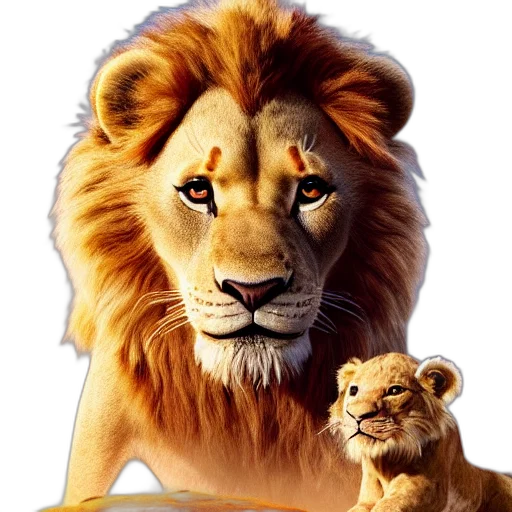 animal, crown, photorealistic, concept art transparent PNG cut-out