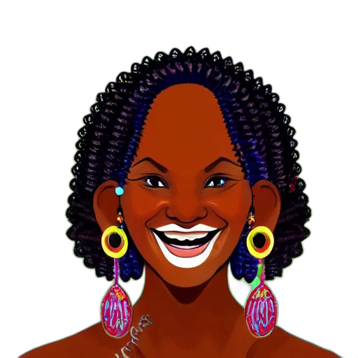 jewelry, face, cartoon, photorealistic transparent PNG cut-out