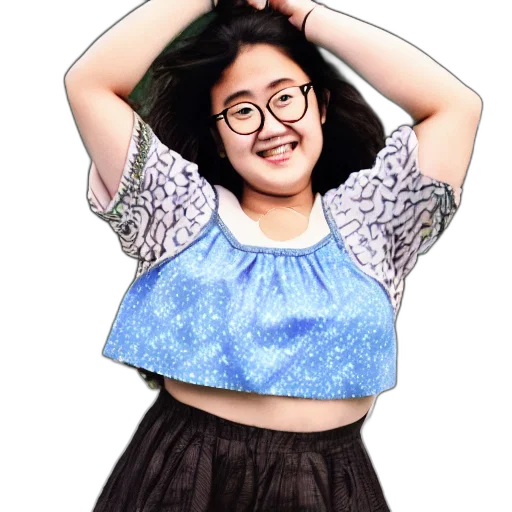 dress, hair, face, creature transparent PNG cut-out