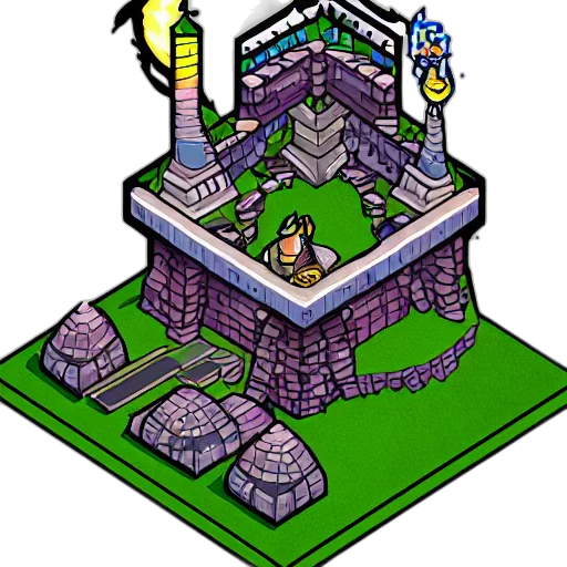 building, pixel art, concept art, fantasy art transparent PNG cut-out