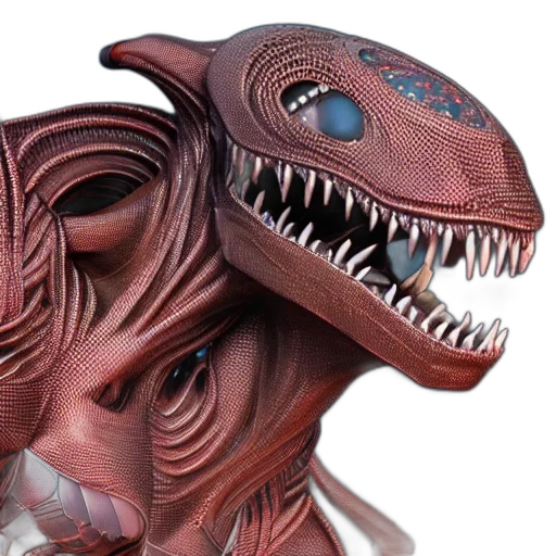 creature, dragon, mask, 3d render transparent PNG cut-out