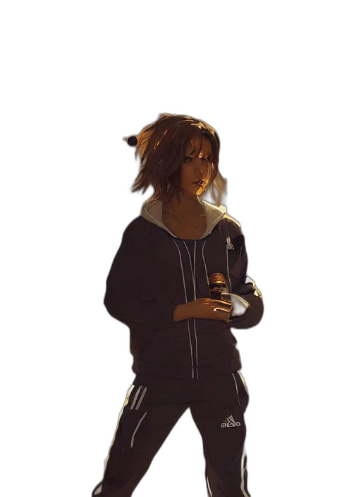 jacket, bottle, staff, dress transparent PNG cut-out