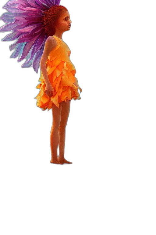 dress, flower, staff, umbrella transparent PNG cut-out