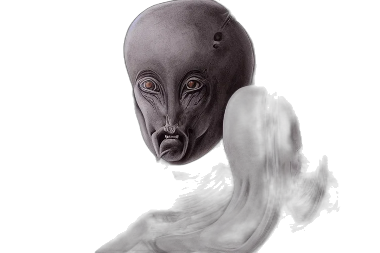 mask, creature, face, hair transparent PNG cut-out