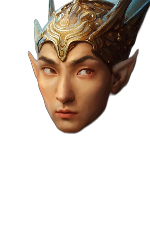face, mask, crown, staff transparent PNG cut-out